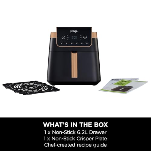 Ninja Air Fryer MAX PRO, 6.2L, Uses No Oil, Large Square Single Drawer, Roast, Bake, Air Fry
