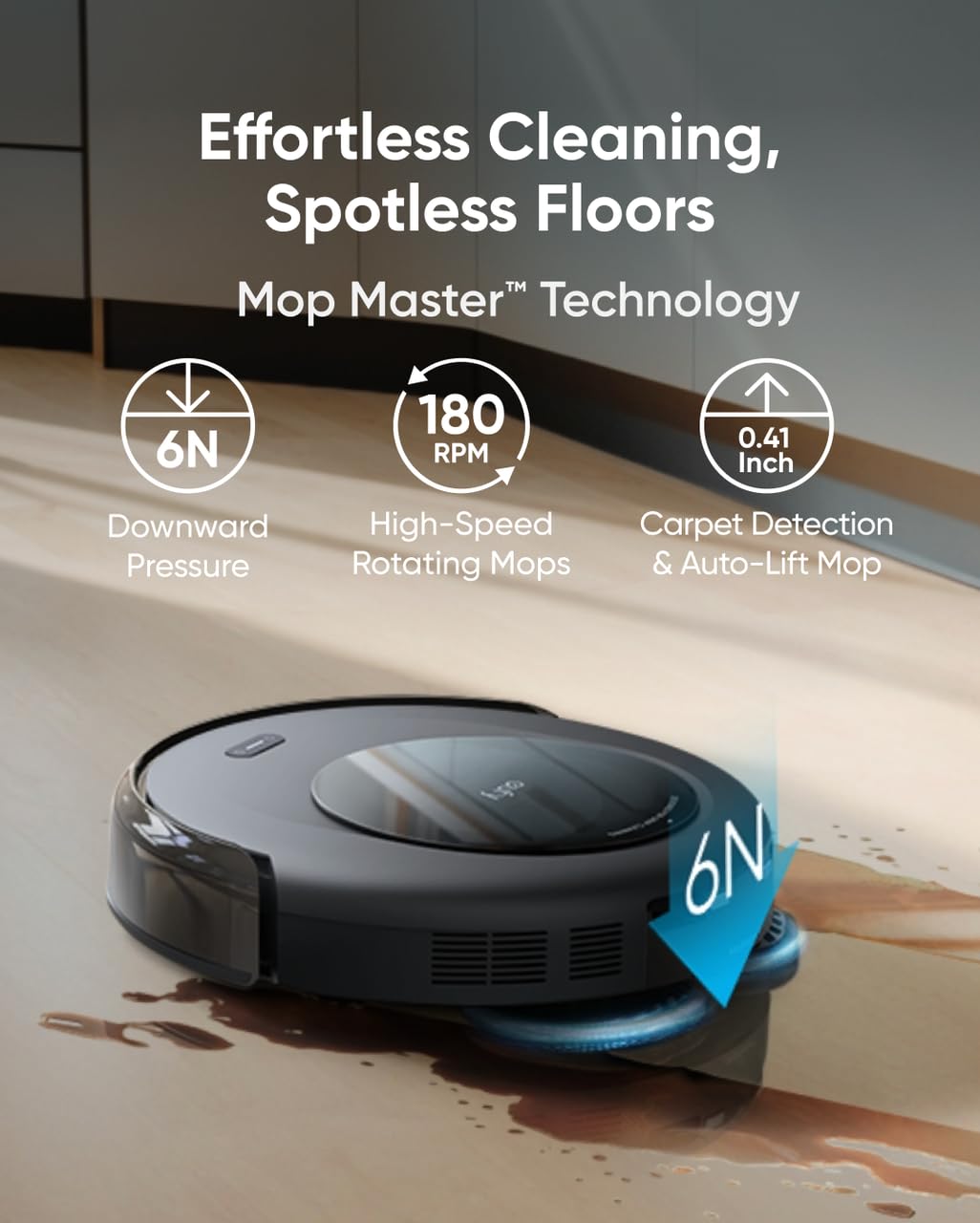 eufy Omni C20, Robot Vacuum Cleaner with Mop, All-in-One Station,7,000 Pa Powerful Suction, Ultra-Slim