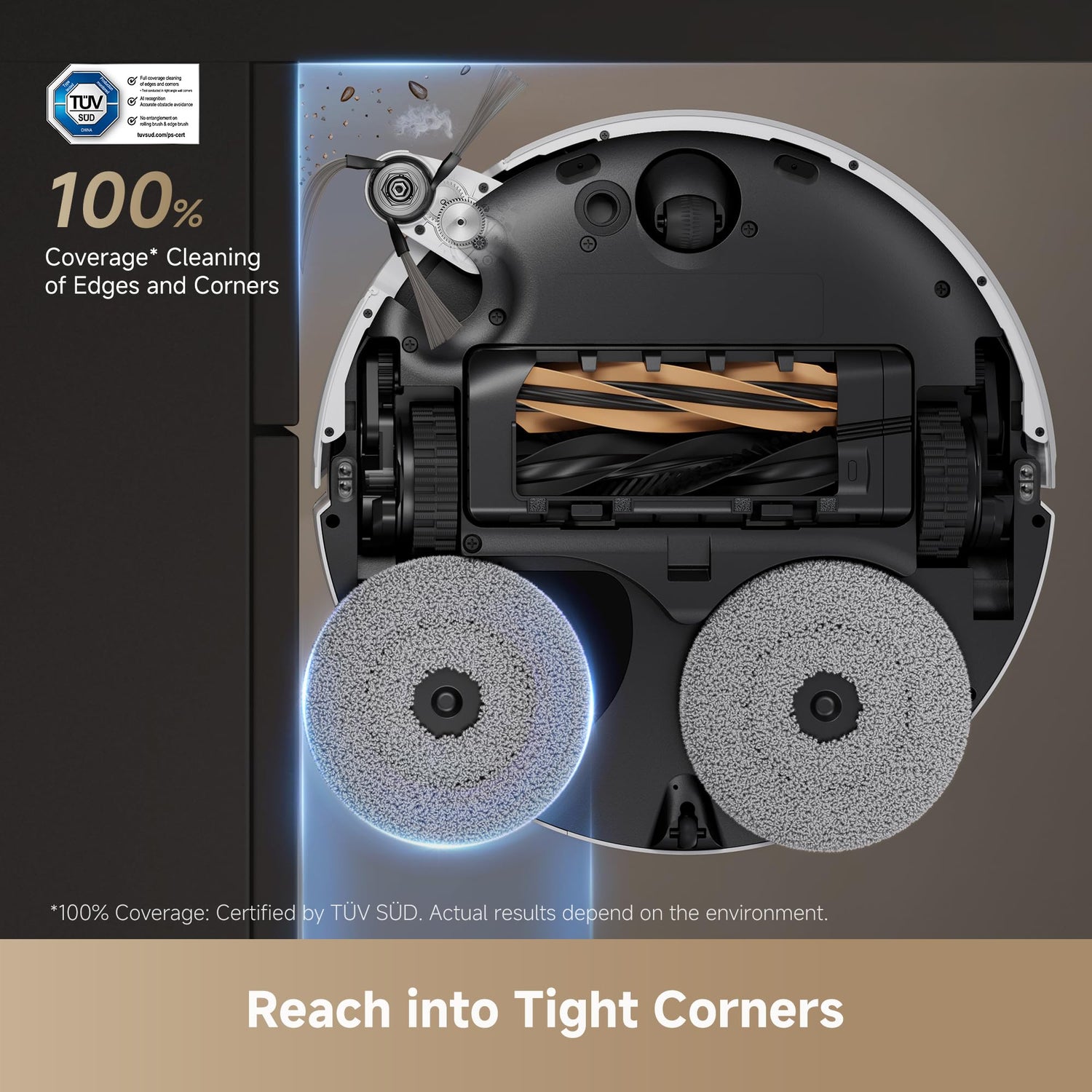 Dreame X50 Ultra Complete Robot Vacuum and Mop, 20,000Pa Suction, 6 cm Obstacle Clearance, Hot Water Mop Cleaning, White